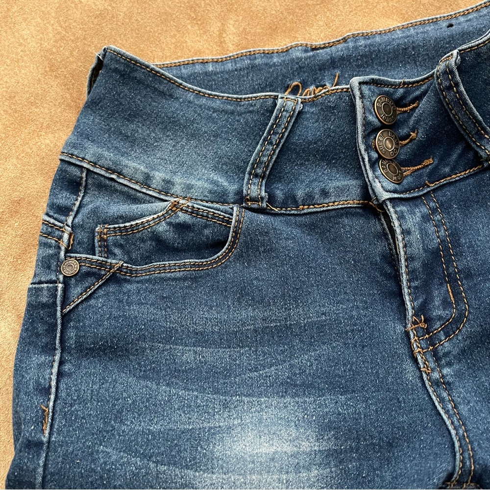 BAMBOO High Rise Stretch Skinny Jeans Size 3/4 - Picture 6 of 16